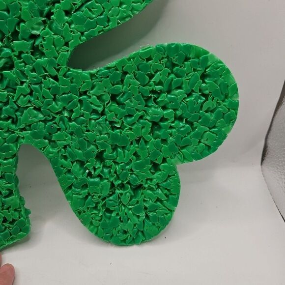Vtg 10" H Melted Popcorn Plastic Decor St Patricks Day Holiday Green Clover Leaf - Picture 9 of 16